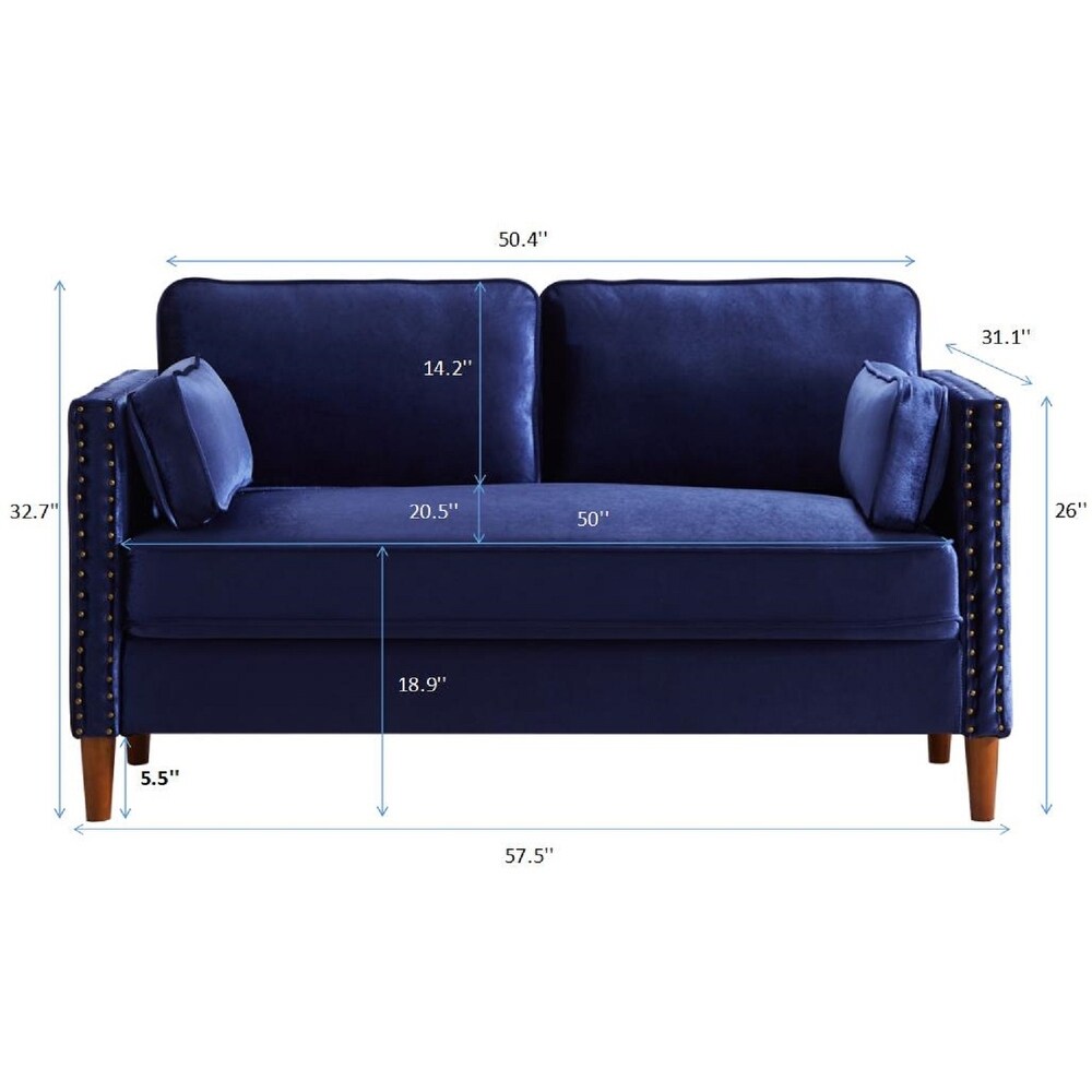 Simple Contemporary Style Living Room Sofa with Nailhead Decor