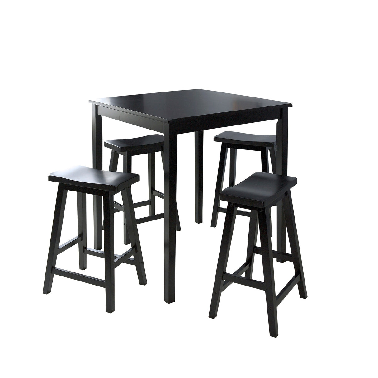 Simple Living Black Belfast 5-piece Saddle Dining Set
