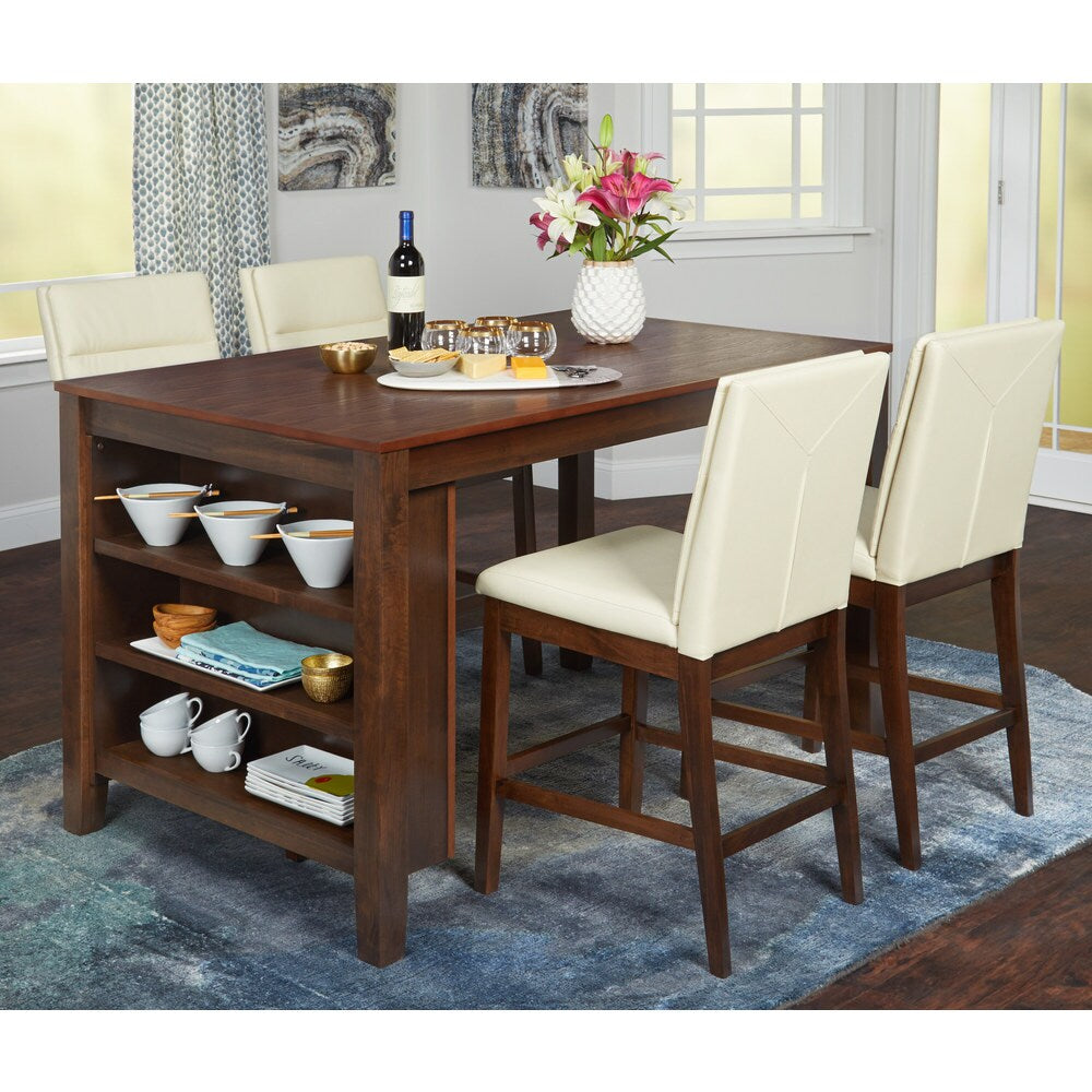 Simple Living Keaton Counter Height Dining Table with Storage