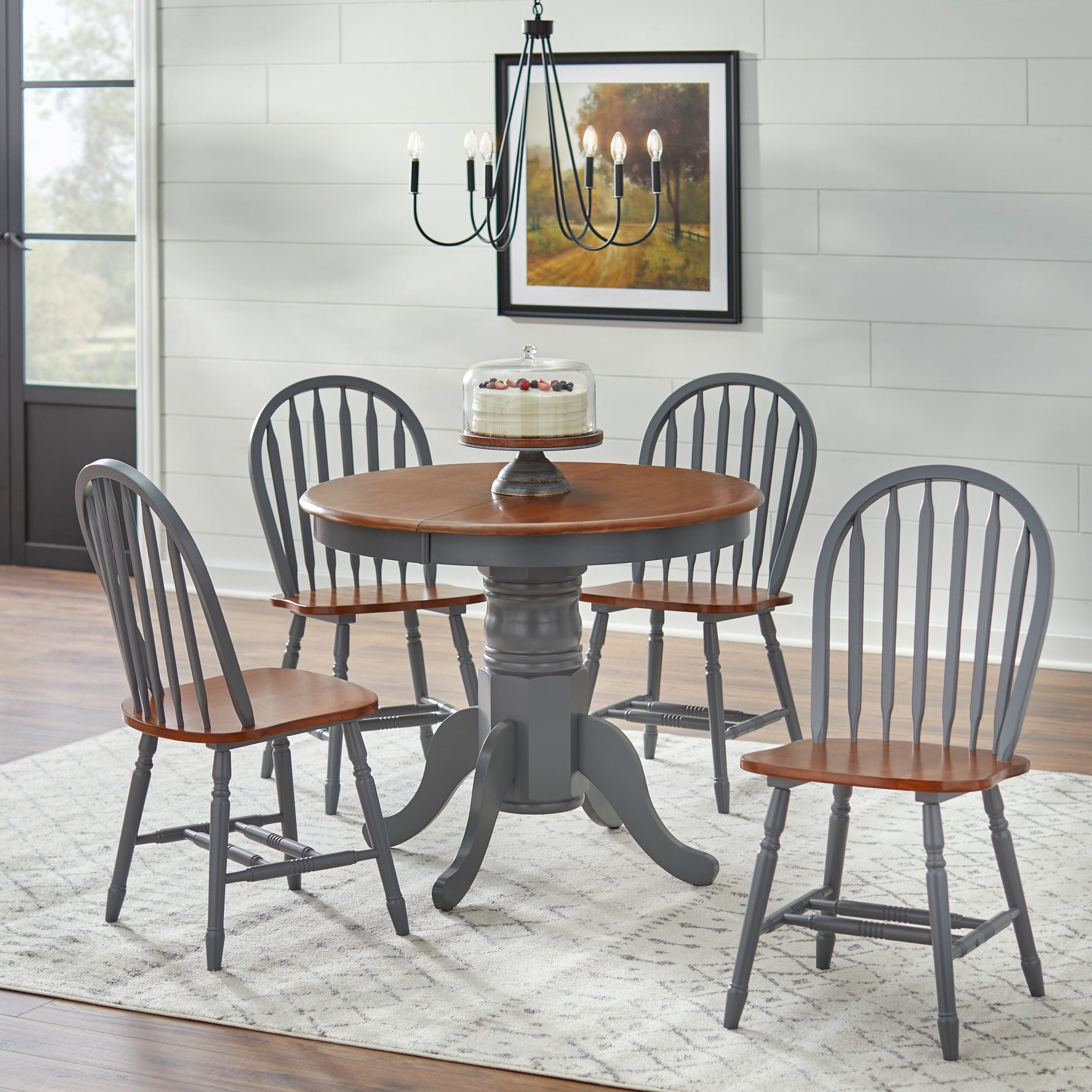 Simple living rubberwood farmhouse table discount