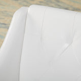 Simple Living Tufted White Faux Leather Guest Chair