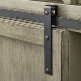 Simple Living Wise Farmhouse Barn Door Bar Cabinet