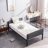 Simple Soft Cover Headboard Platform Bed Daybed Black Twin Size