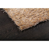 Solid Beige and Ivory Lush Shag Rug