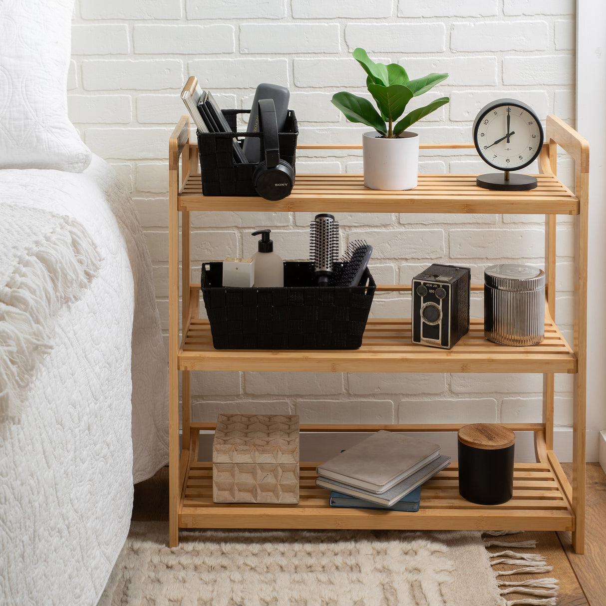 Simplify 2 Pack Small Woven Storage Shelf Basket