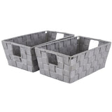Simplify 2 Pack Small Woven Storage Shelf Basket