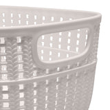 Simplify 2-Tone Decorative Small Storage Basket in Ivory - 9.4"x 7"x 4.8"