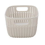 Simplify 2-Tone Decorative Small Storage Basket in Ivory - 9.4"x 7"x 4.8"