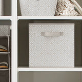 Simplify Boho Collapsible Storage Cube in Grey - 12" x 12" x 12"