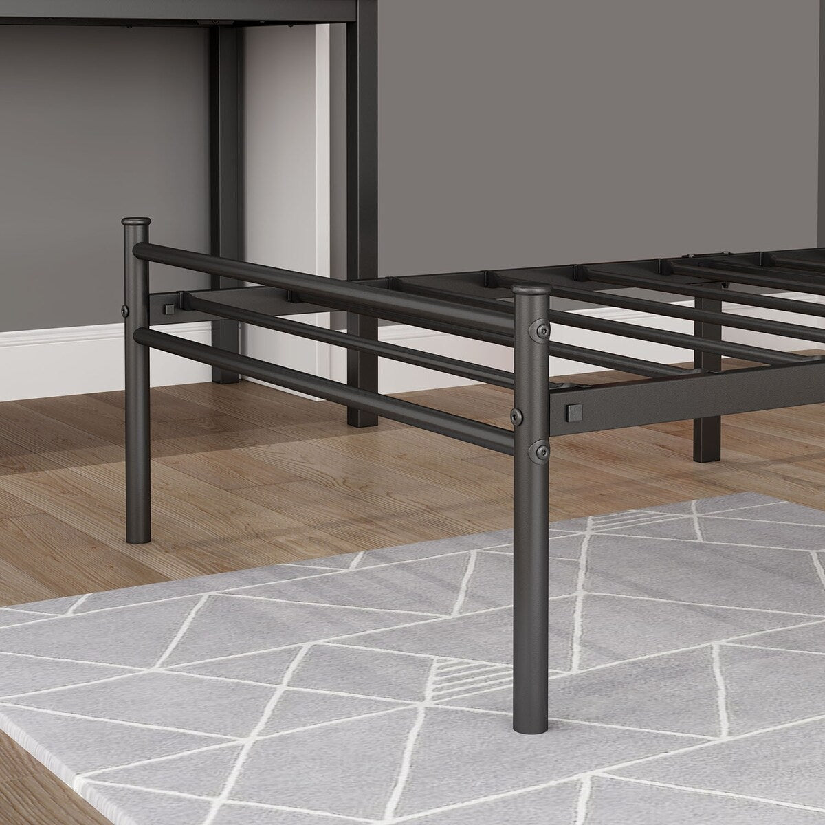 Simplism metal bed frame with 12.7" height platform,twin size