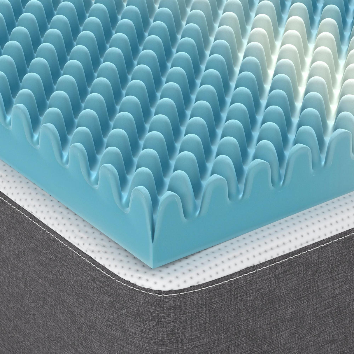Simply Essential™ Textured Gel Memory Foam Mattress Topper - Two Thickness Options