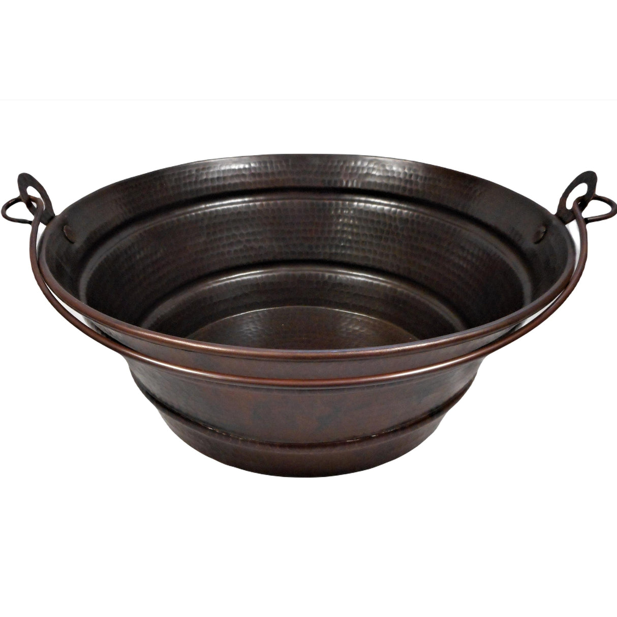 15" Rustic Copper Vessel BUCKET Bathroom Sink Pop-Up Drain Included by SimplyCopper - 15" x 15" x 6"