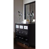 Sinatra Black 2-piece Upholstered Bedroom Set with Dresser