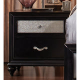 Sinatra Black 3-piece Upholstered Bedroom Set with 2 Nightstands