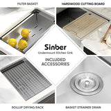 Sinber Undermount Double Bowl 304 Stainless Steel Kitchen Sink