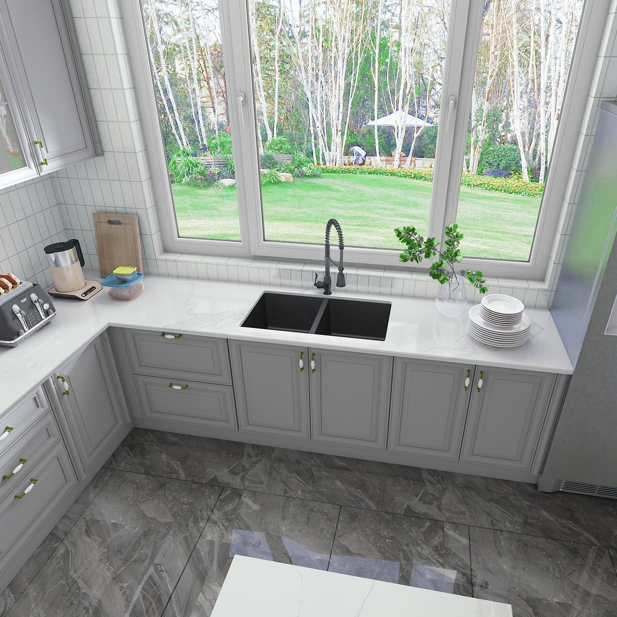 Sinber Undermount Double Bowl 304 Stainless Steel Kitchen Sink