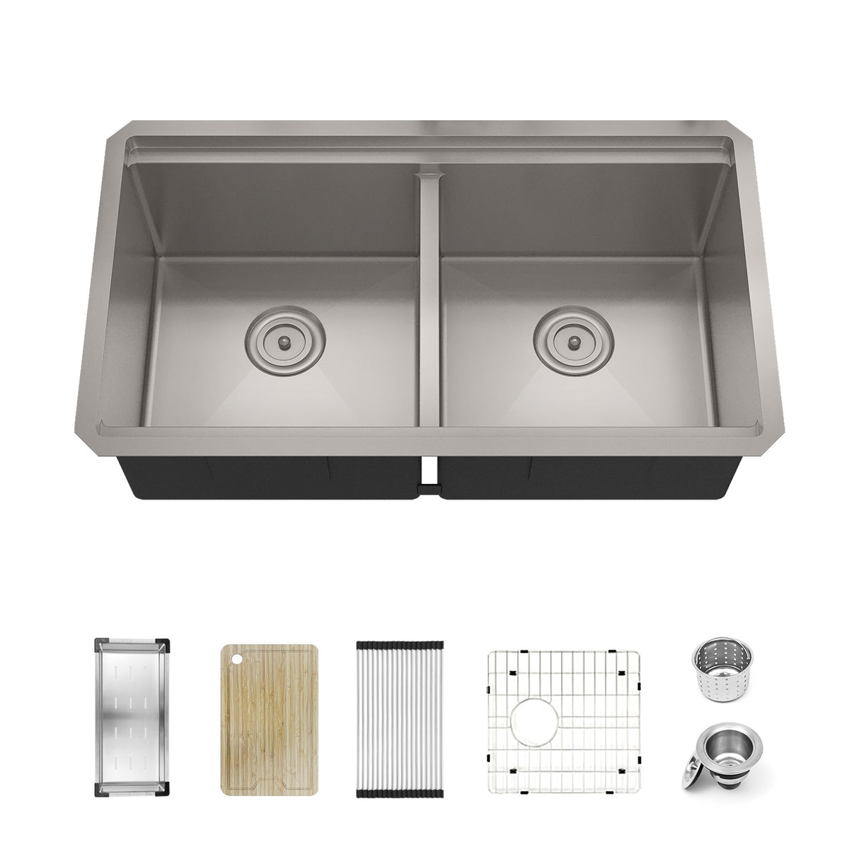 Sinber Undermount Double Bowl 304 Stainless Steel Kitchen Sink