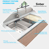 Sinber Undermount Double Bowl 304 Stainless Steel Kitchen Sink