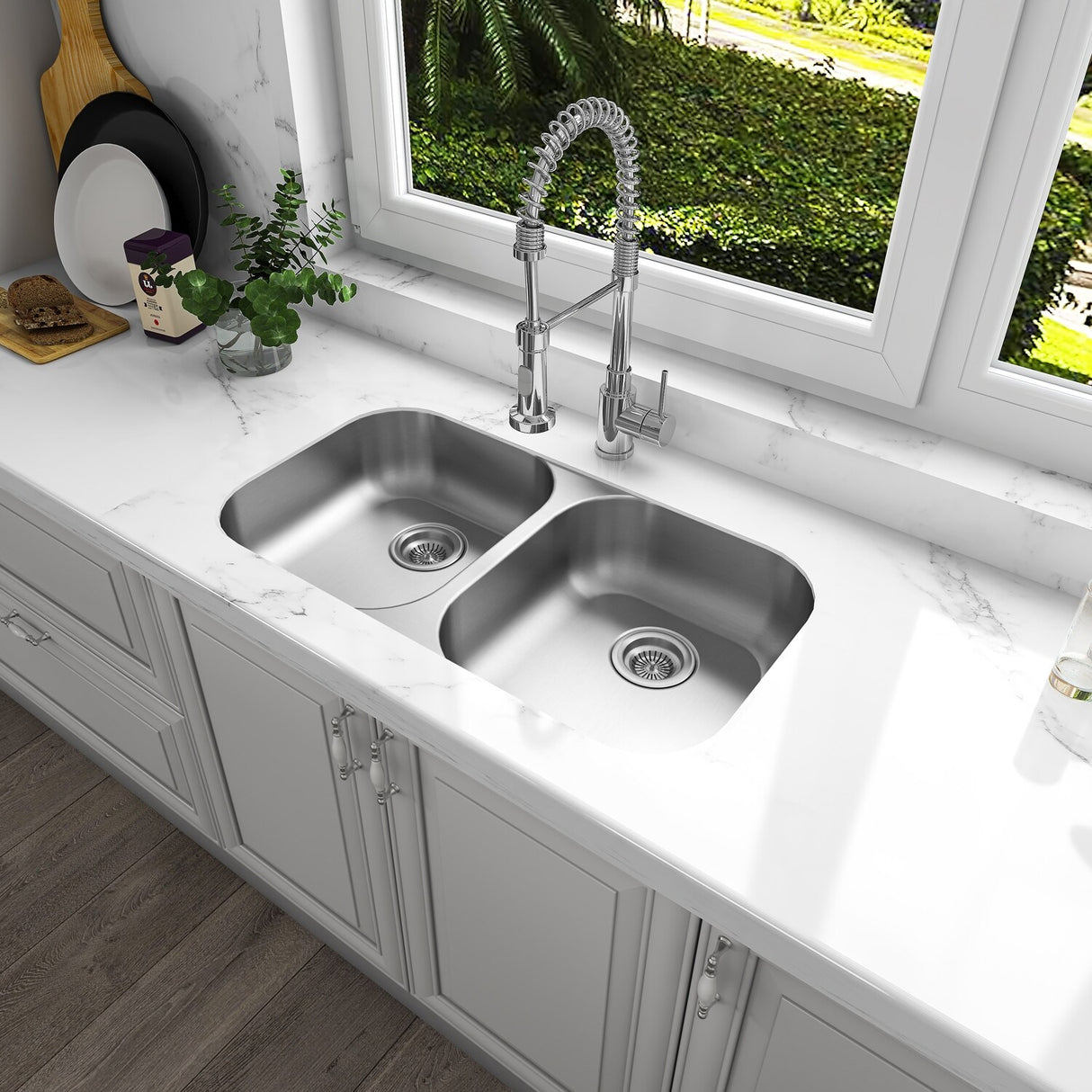 Sinber Undermount Double Bowl 304 Stainless Steel Kitchen Sink