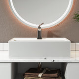 Sinber White Ceramic Countertop Bathroom Vanity Vessel Sink