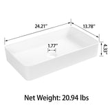 Sinber White Ceramic Countertop Bathroom Vanity Vessel Sink