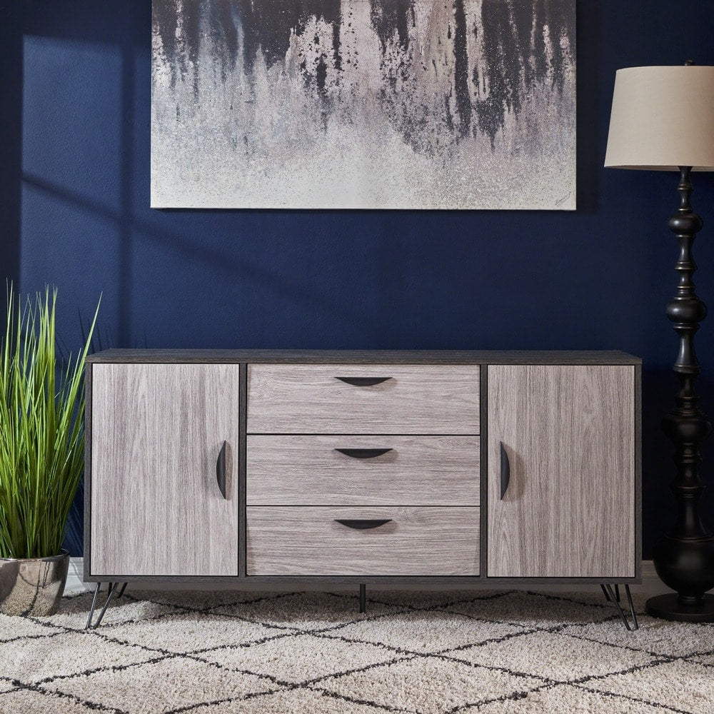 Sincere Mid Century Modern Faux Wood Cabinet by Christopher Knight Home