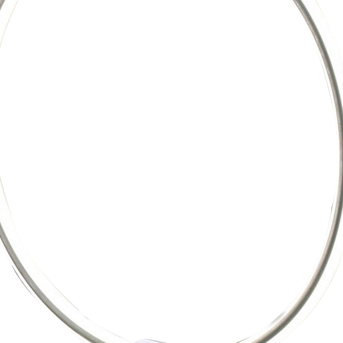 Sine 21 Inch Table Lamp, Modern Circle Ring LED, Sleek Silver Metal Base