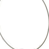 Sine 21 Inch Table Lamp, Modern Circle Ring LED, Sleek Silver Metal Base