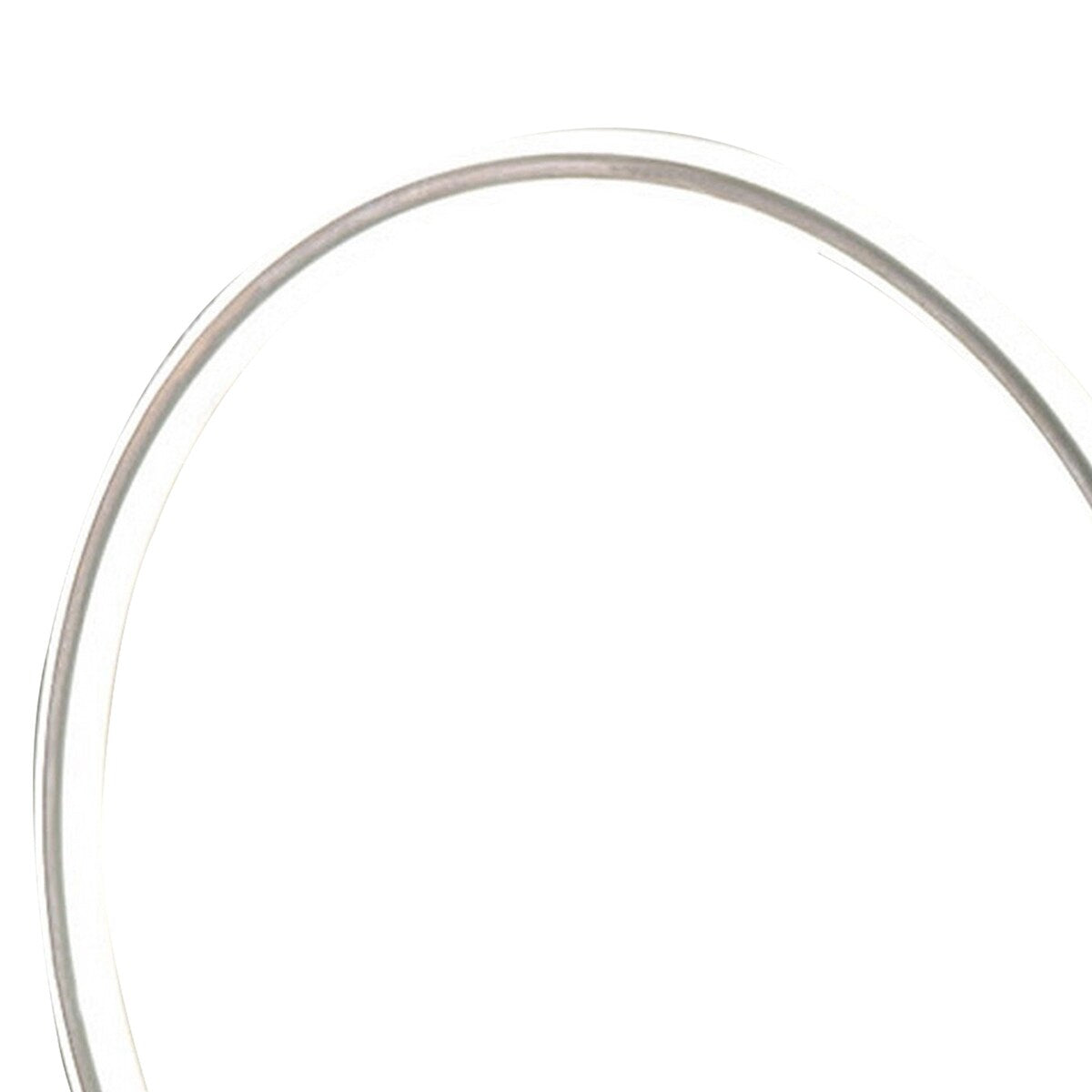Sine 21 Inch Table Lamp, Modern Circle Ring LED, Sleek Silver Metal Base