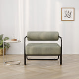 Single Accent Sofa Chair,Balcony Leisure Chair With Curved Seats