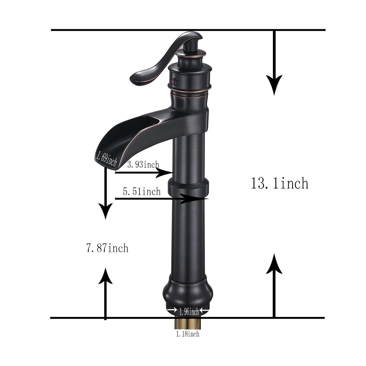 Single Bathroom Vessel Sink Faucet with Drain