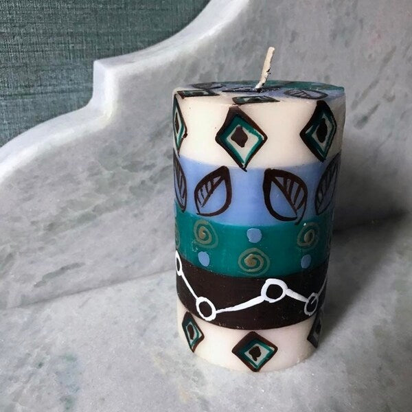 Single Boxed Handmade Pillar Candle - Maji Design (South Africa)