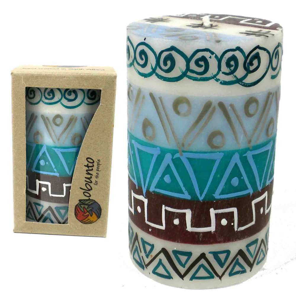 Single Boxed Handmade Pillar Candle - Maji Design (South Africa)