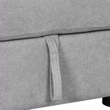 Single Corner Sofa with Ottoman Modern Linen Corner Sofa Set, Gray