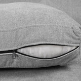 Single Corner Sofa with Ottoman Modern Linen Corner Sofa Set, Gray