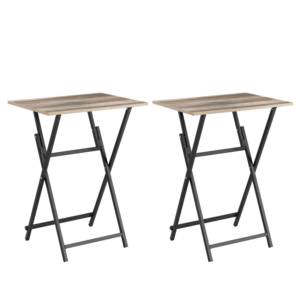 Single Dinning Folding Table Side Table for Eating at Couch 2 Piece - 19.69"L * 14.96"W * 26.38"H