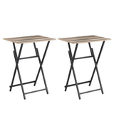 Single Dinning Folding Table Side Table for Eating at Couch 2 Piece - 19.69"L * 14.96"W * 26.38"H