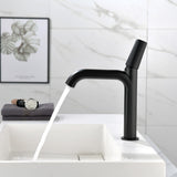Single Handle Bathroom Faucet Brass Deck Mount Modern 1 Hole Bathroom Sink Basin Taps Matte Black