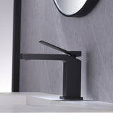 Single Handle Bathroom Faucet with Deck Plate Brass 1 Hole Modern Bathroom Sink Basin Faucets