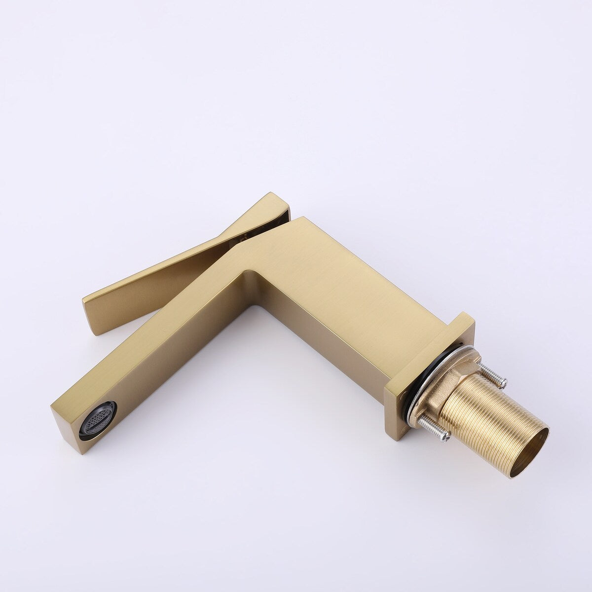 Single Handle Bathroom Faucet with Deck Plate Brass 1 Hole Modern Bathroom Sink Basin Faucets