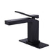 Single Handle Bathroom Faucet with Deck Plate Brass 1 Hole Modern Bathroom Sink Basin Faucets