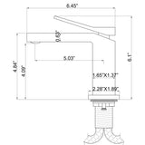 Single Handle Bathroom Faucet with Deck Plate Brass 1 Hole Modern Bathroom Sink Basin Faucets