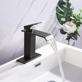 Single Handle Bathroom Faucet with Pop-Up Drain Assembly - Lead-Free, Rust-Resistant, High-Quality Sink Faucet for Bathroom