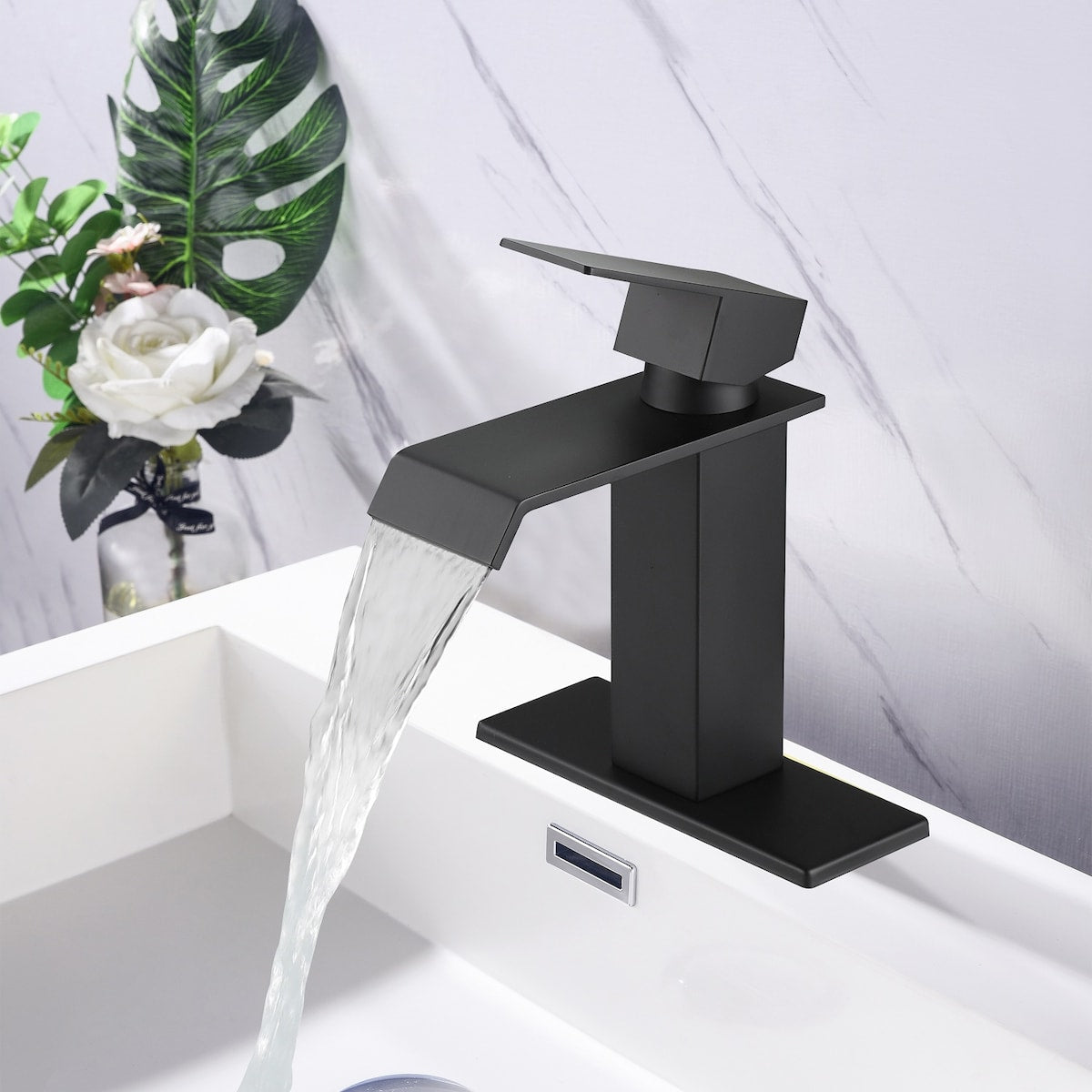 Single Handle Bathroom Faucet with Pop-Up Drain Assembly - Lead-Free, Rust-Resistant, High-Quality Sink Faucet for Bathroom
