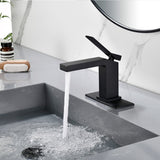 Single Handle Bathroom Faucet with Pop-up Drain 1 Hole Brass Modern Bathroom Sink Basin Faucets