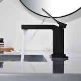Single Handle Bathroom Faucet with Pop-up Drain 1 Hole Brass Modern Bathroom Sink Basin Faucets