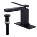 Single Handle Bathroom Faucet with Pop-up Drain 1 Hole Brass Modern Bathroom Sink Basin Faucets