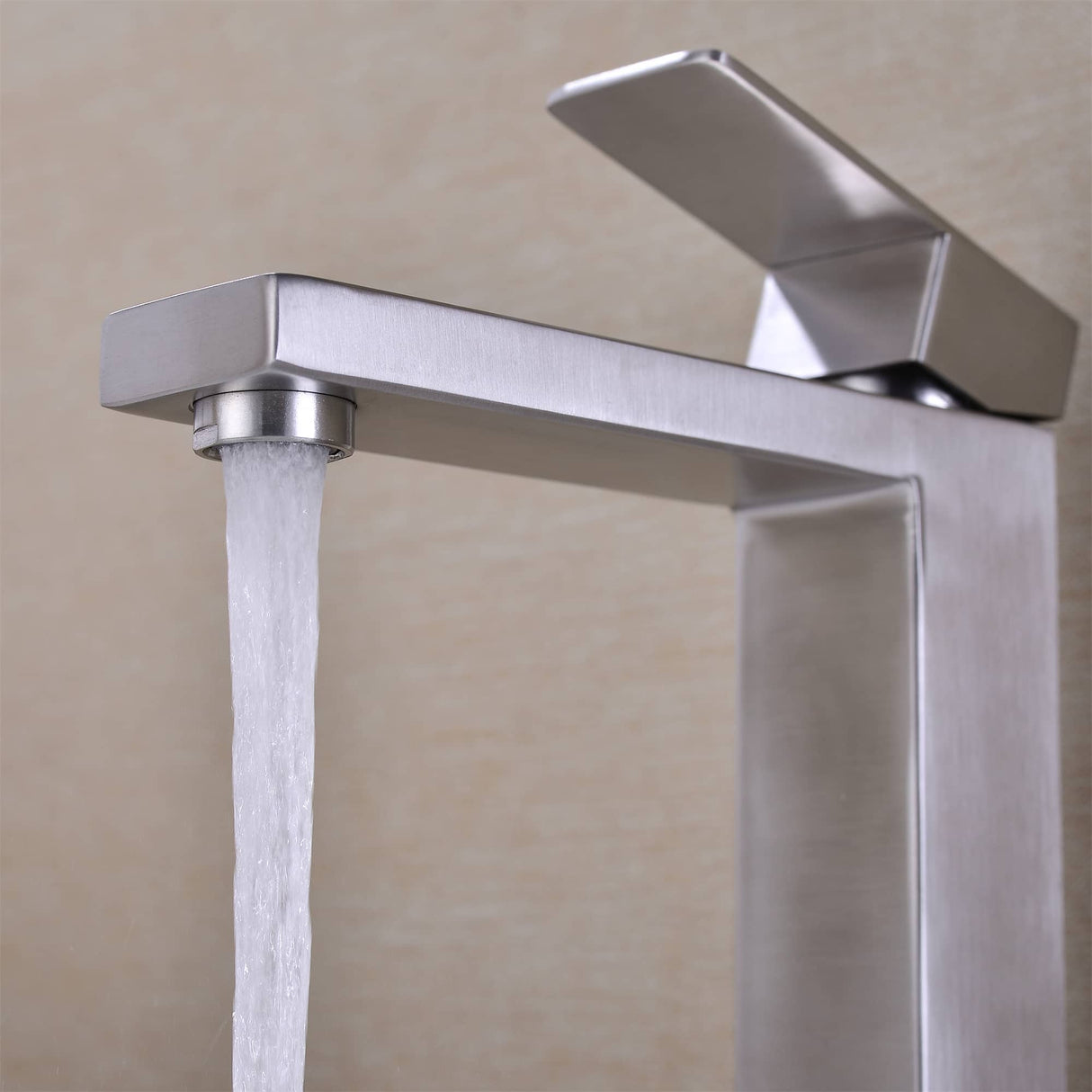 Single Handle Bathroom Vessel Faucet Brushed Nickel Single Hole Bathroom Vessel Sink Faucet Modern Basin Vanity High Taps