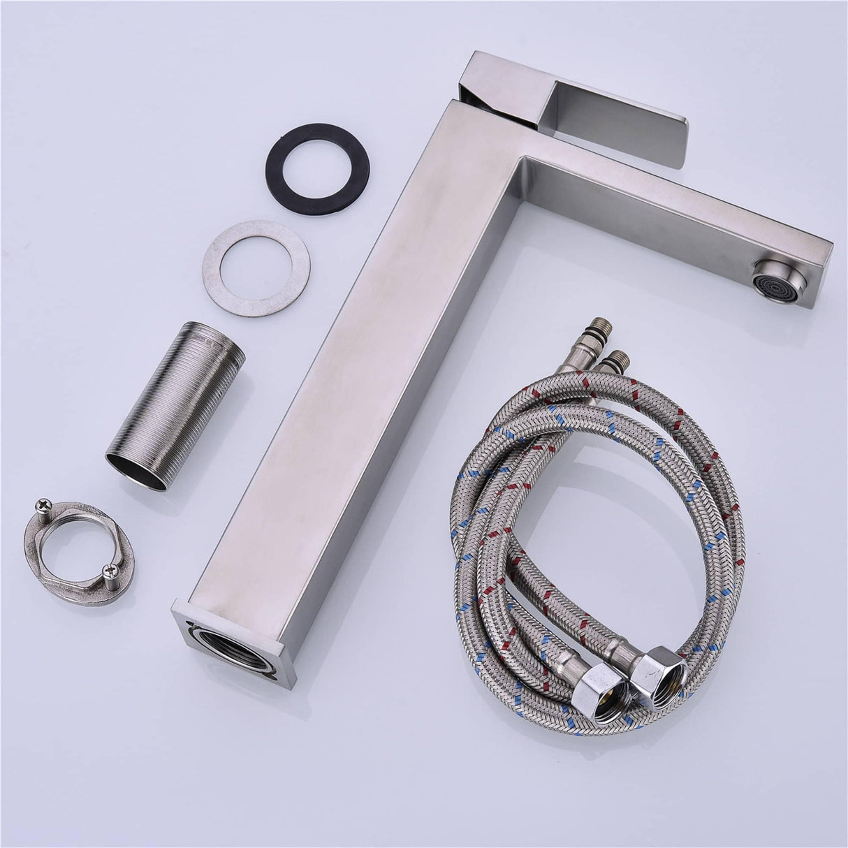 Single Handle Bathroom Vessel Faucet Brushed Nickel Single Hole Bathroom Vessel Sink Faucet Modern Basin Vanity High Taps