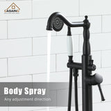 Single Handle Classical Freestanding Bathtub Faucet with Hand Shower Hand